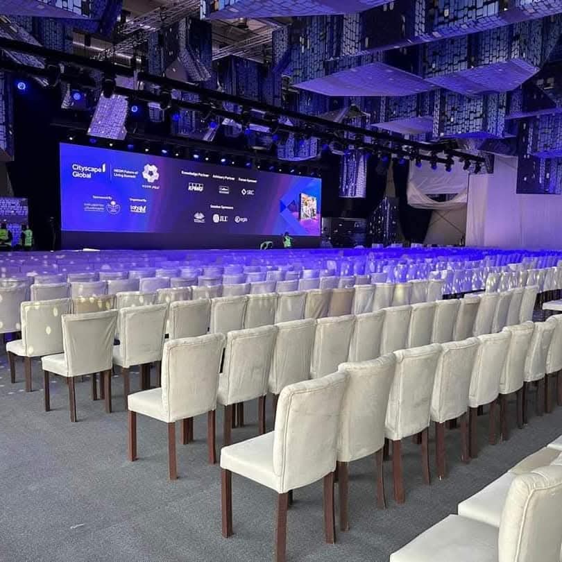 Stackable training chairs rental for exhibitions