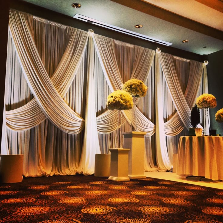 Stage backdrop curtain rental for weddings