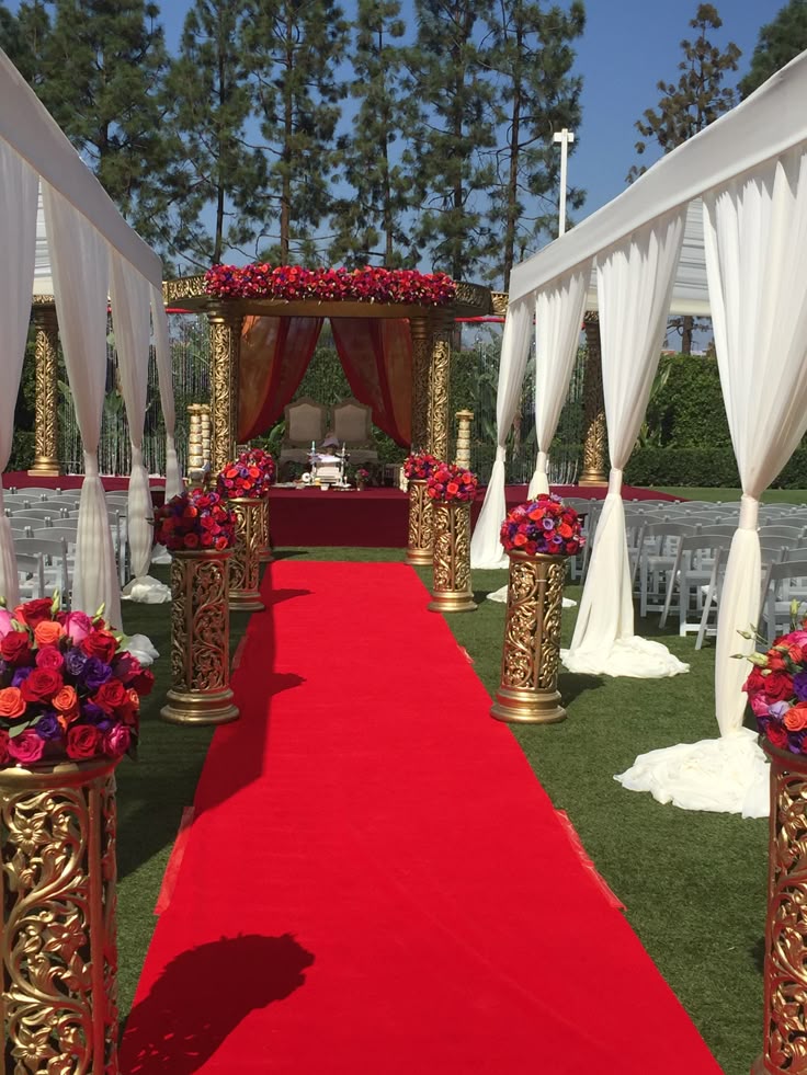 Event carpet and curtain styling